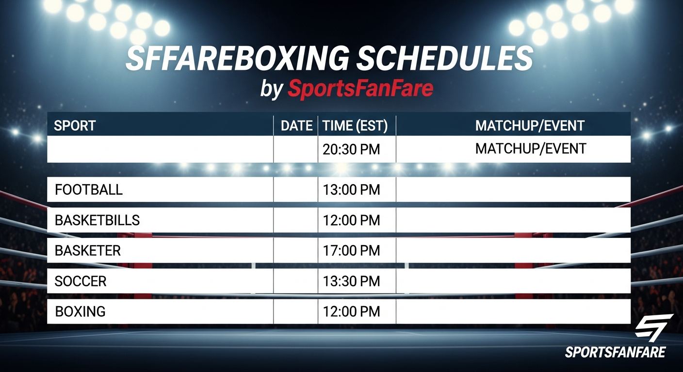 SFFareboxing Schedules by SportsFanFare