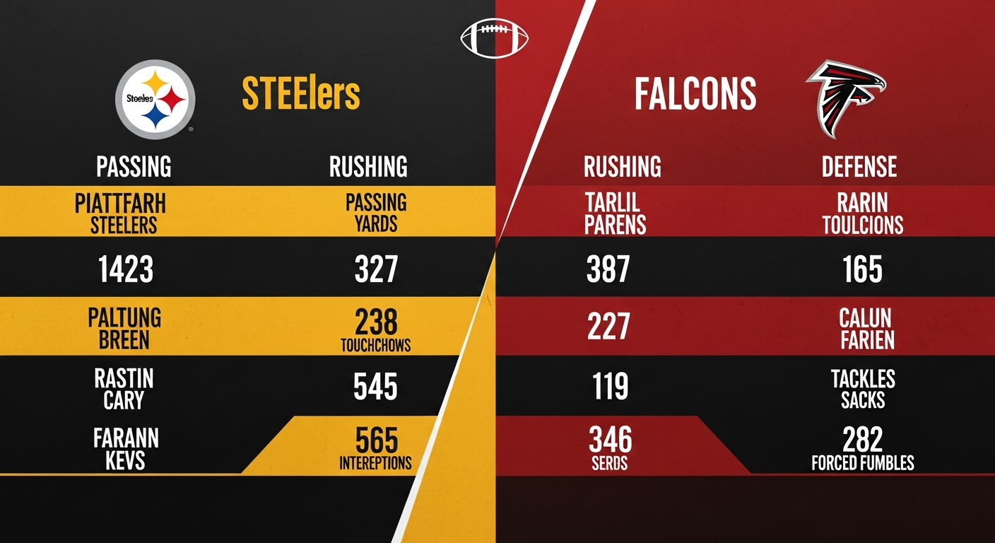 Steelers vs Atlanta Falcons Match Player Stats