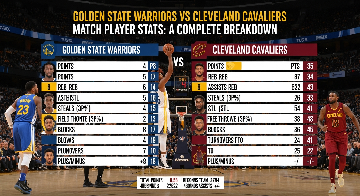 Golden State Warriors vs Cleveland Cavaliers Match Player Stats