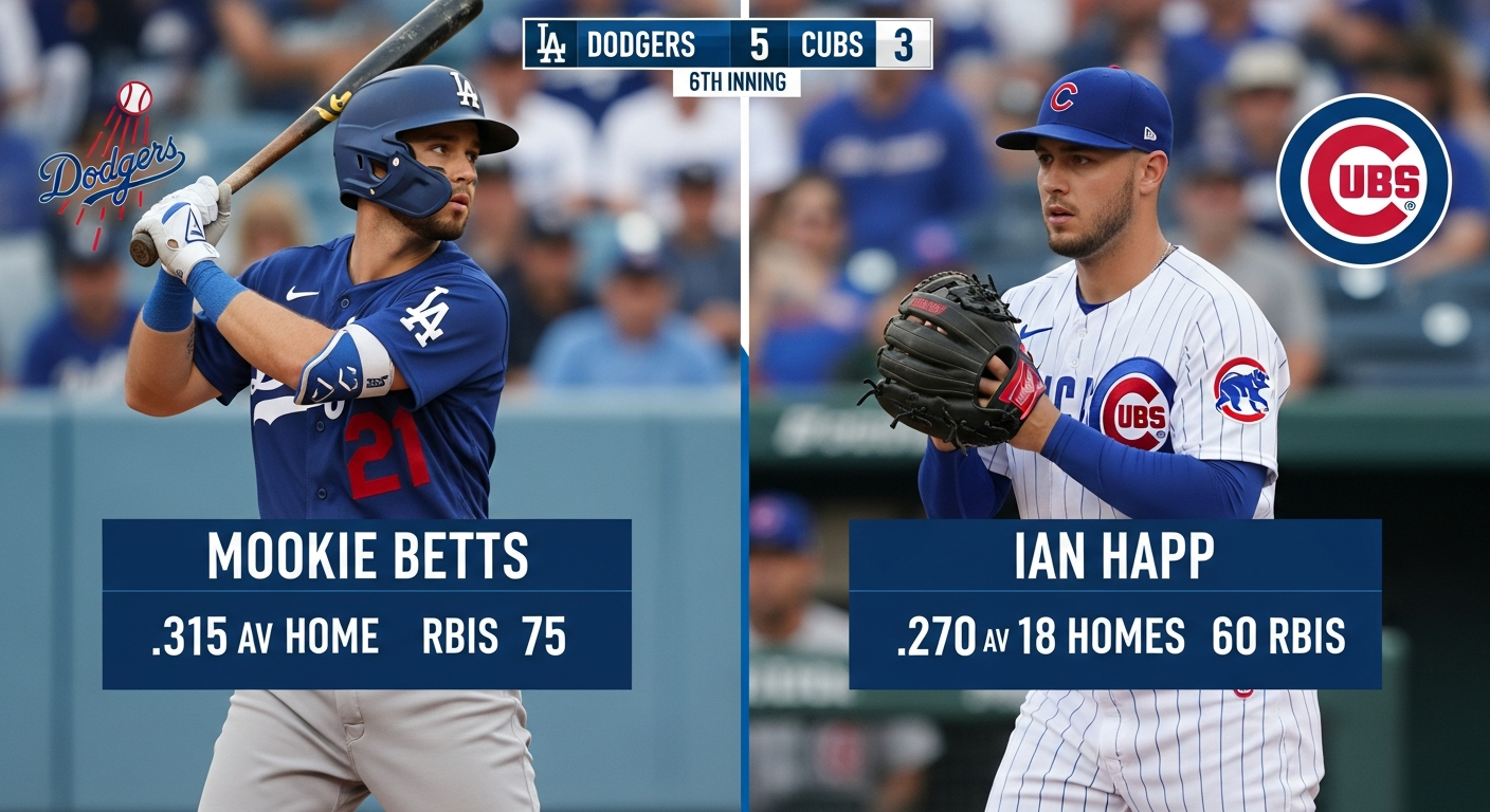 Dodgers vs Chicago Cubs Match Player Stats