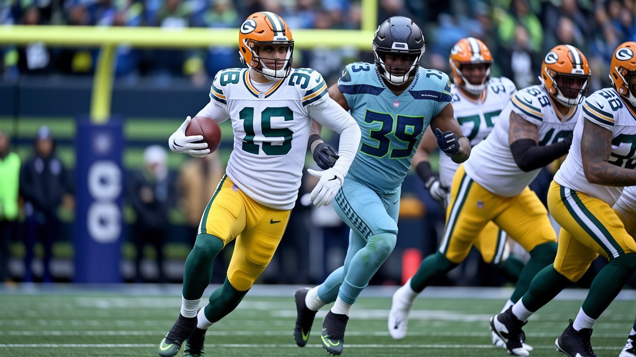 Packers vs Seahawks Action