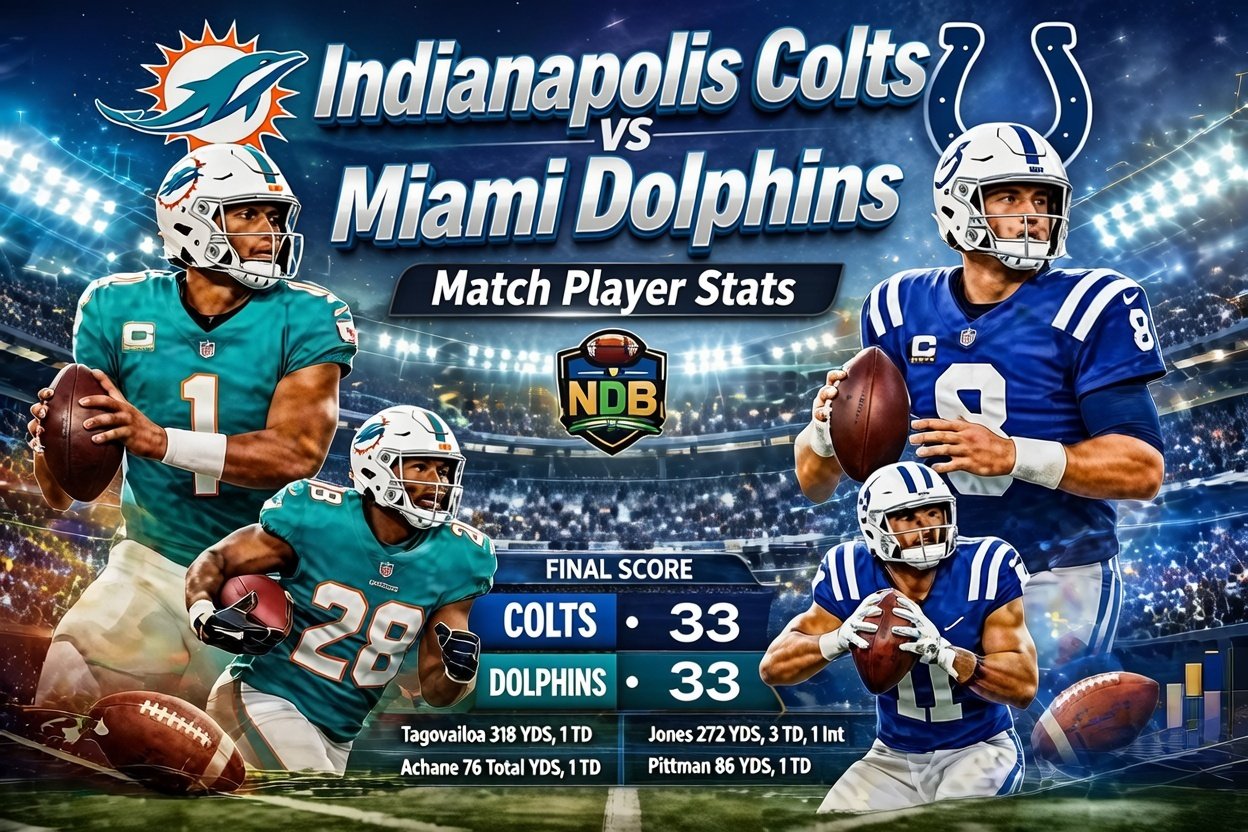 Indianapolis Colts vs Miami Dolphins match player stats